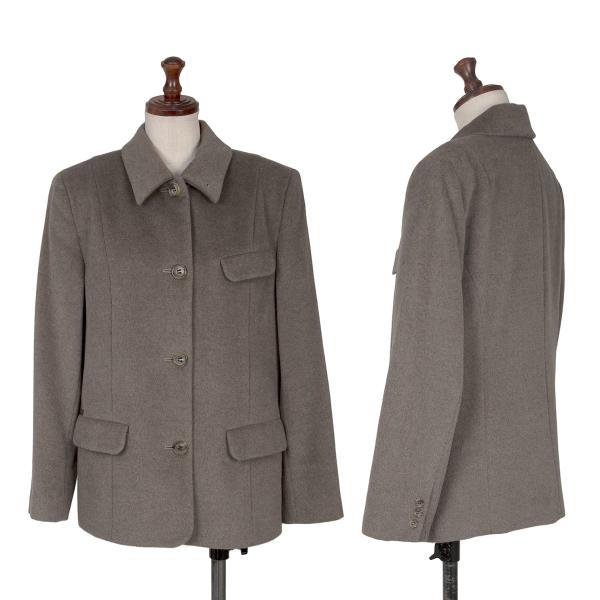 【中古】 マドモアゼルノンノンMademoiselle NON NON アンゴラ羊毛起毛上衣 モカM位【レディース】