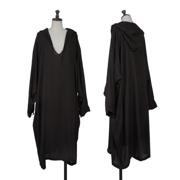 【中古】 ワイズY\u0027s Vネックフードワンピース 黒1【レディース】