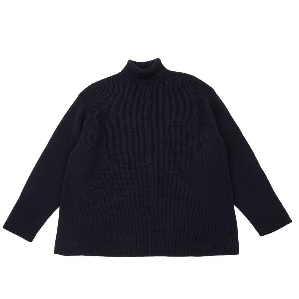 【中古】 ワイズフォーメンY\u0027s for men ウールタートルネックニットセーター 紺M位【メンズ】