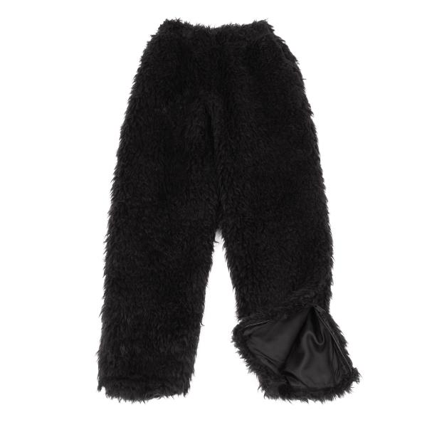 【中古】 ジュンヤワタナベJUNYA WATANABE 裾ジップフェイクファーパンツ 黒S【レディース】｜PLAYFUL