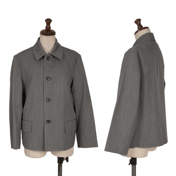【中古】 トリココムデギャルソンtricot COMME des GARCONS ウールステンカラージャケット グレーM位【レディース】｜PLAYFUL