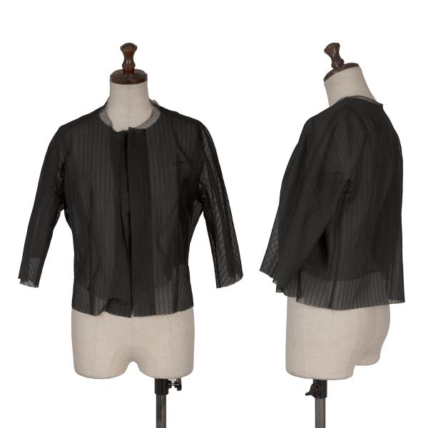 【中古】 コムデ給仕COMME des GARCONS シースルーデザイン編み遊撃手ジレー  黒M位【レディース】