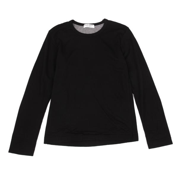 【中古】 ローブドシャンブル コムデギャルソンrobe de chambre COMME des GARCONS 異素材貼り合わせウォッシュドカットソー 黒M位【レディース】｜PLAYFUL
