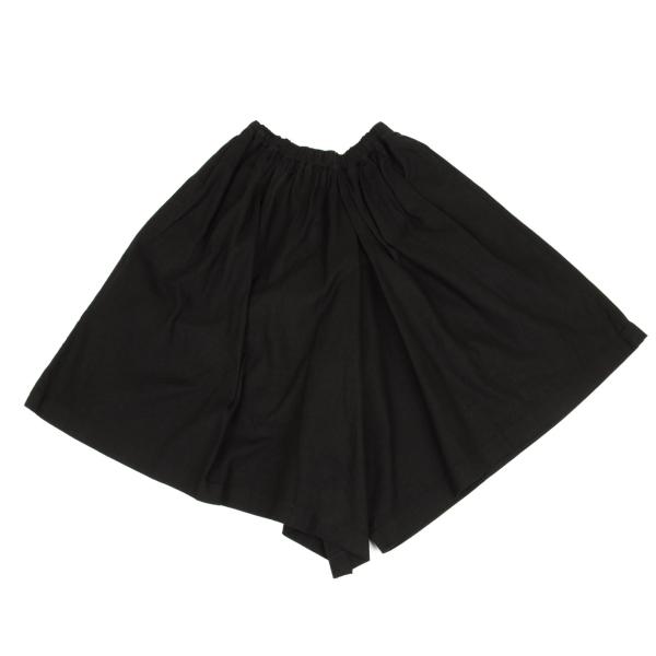 【中古】 ブラックコムデギャルソンBLACK COMME des GARCONS コットンリネンアシンメトリーワイドパンツ 黒XS【レディース】｜PLAYFUL