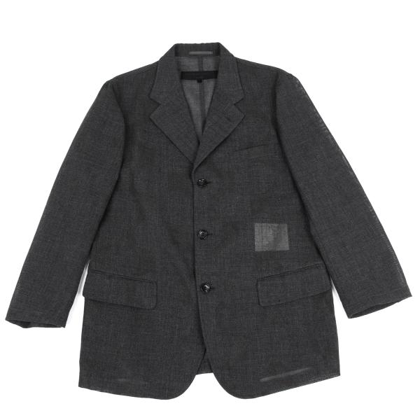 COMME des GARCONS HOMME　ナイロン　ノーカラージャケット 楽天市場】【中古】COMME des GARCONS HOMME 22SS ナイロン