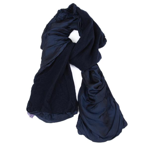 【中古】 コムデギャルソン オムCOMME des GARCONS HOMME 染色加工ダブルフェイスマフラー 紺【メンズ】|PLAYFUL