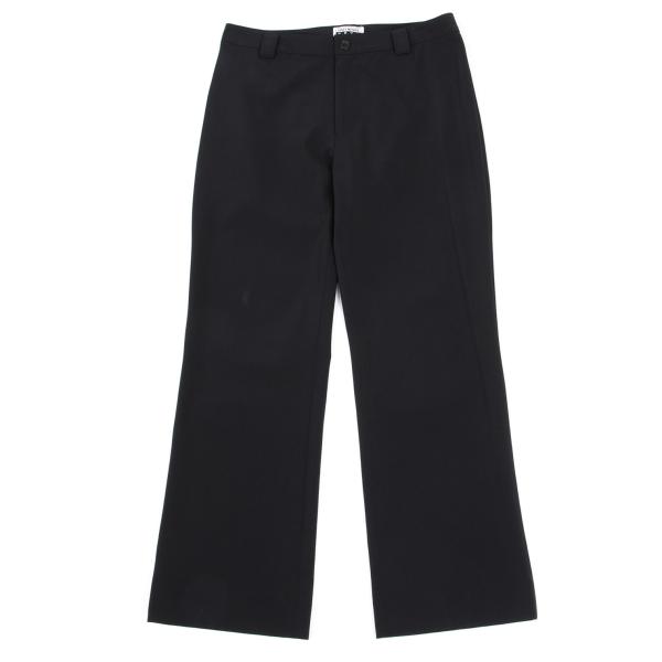 【中古】 イッセイミヤケ フェットISSEY MIYAKE FETE ナイロンストレッチストレートパンツ 紺2【レディース】｜PLAYFUL