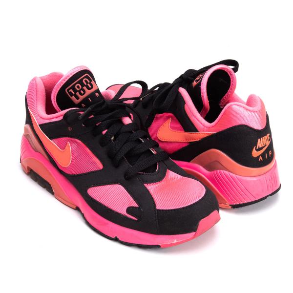 【中古】 コムデ給仕 オムプリュス×ナイキCOMME des GARCONS HOMME PLUS×NIKE AIR MAX 180 スニーカー サクラ色黒24【レディース】