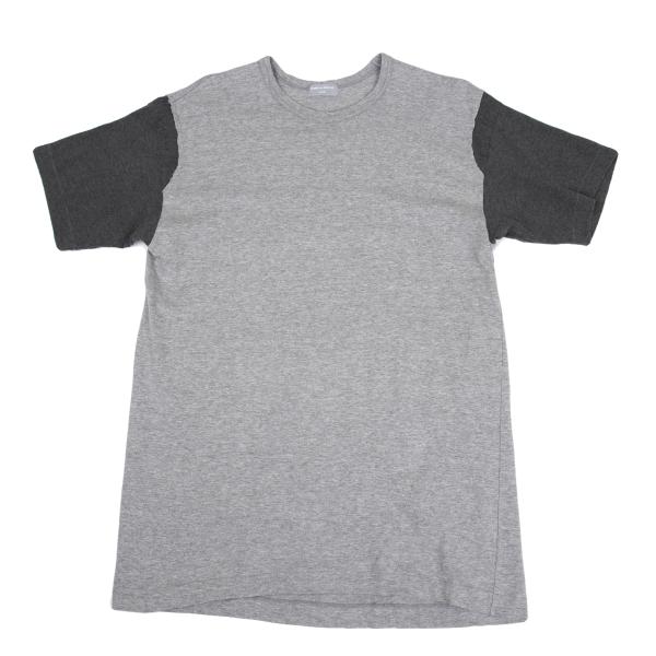 【中古】 コムデギャルソン オムCOMME des GARCONS HOMME スリーブバイカラー切替Tシャツ グレーL位【メンズ】