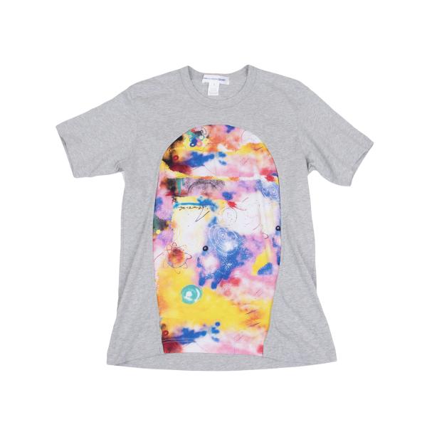 【中古】 コムデギャルソン シャツCOMME des GARCONS SHIRT FUTURA グラフィックプリント切替Tシャツ グレーマルチS【メンズ】|PLAYFUL