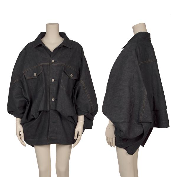 【中古】 ジュンヤワタナベJUNYA WATANABE オーバーサイズポンチョデニムジャケット インディゴS【レディース】｜PLAYFUL