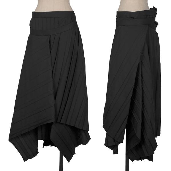 【中古】 ジュンヤワタナベJUNYA WATANABE ドレープレイヤード切替プリーツスカート 黒S【レディース】|PLAYFUL