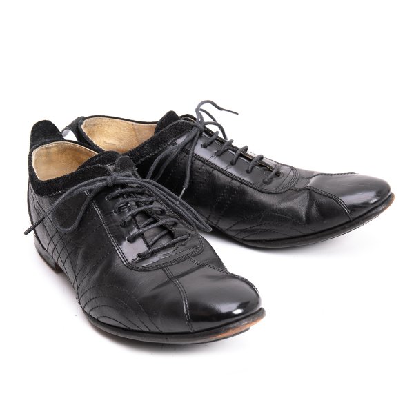 ヒロムタカハラ　ロエン　パイソン本革ダナーシューズ HYDE着新品ロエン ヒロムタカハラ スカルパッチミックスレザー