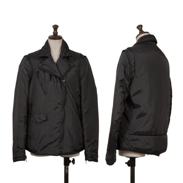 【中古】 3.1フィリップリム3.1 Phillip Lim 2WAY中綿ポリライダースジャケット 黒M【レディース】
