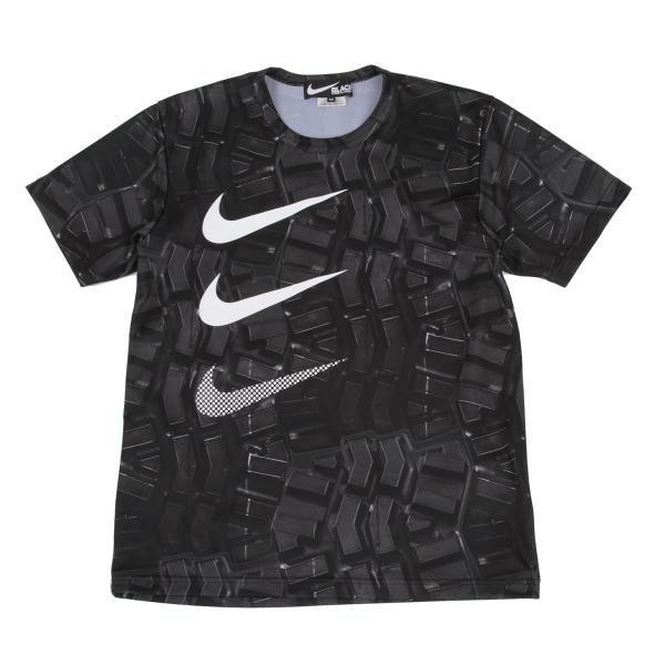 【中古】 ブラックコムデギャルソン×ナイキBLACK COMME des GARCONS×NIKE ポリスウッシュプリントティーシャツ 黒M【レディース】