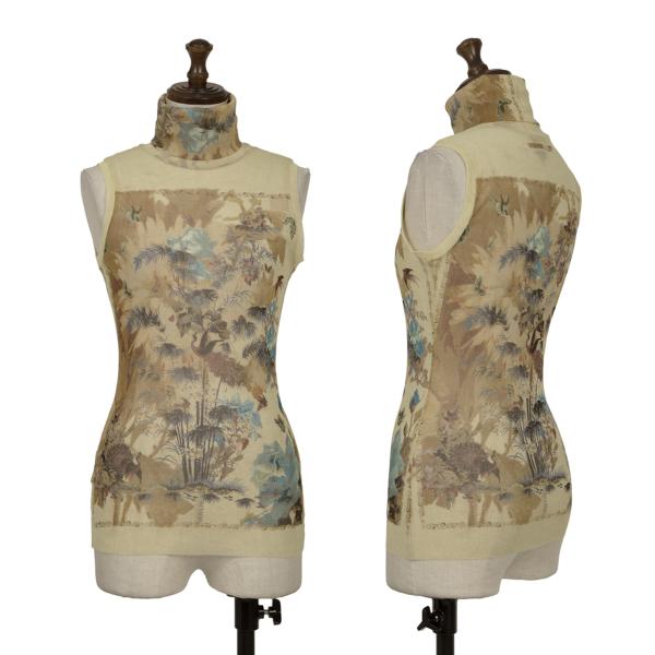 【中古】 ジャンポールゴルチエJean Paul GAULTIER 和柄プリントパワーネットタートルネックノースリーブ ベージュ他40【レディース】｜PLAYFUL 31,222円