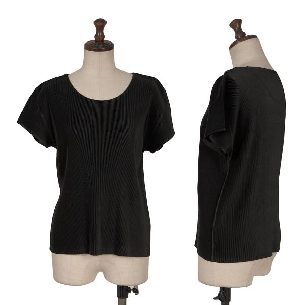 【中古】 筋目プリーズPLEATS PLEASE ミストプリーツプルオーバー 黒3【レディース】