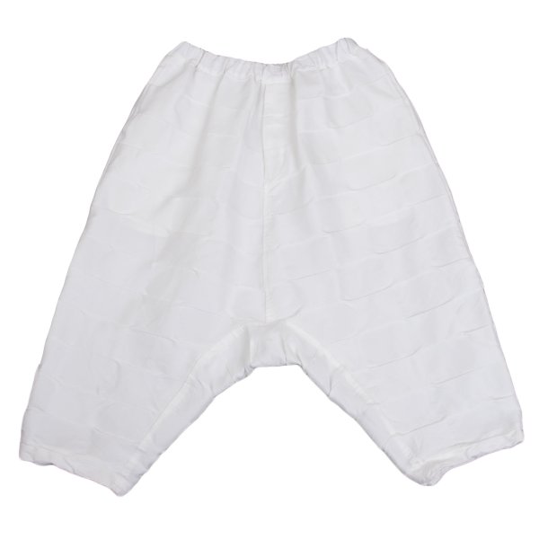 【中古】 ブラックコムデギャルソンBLACK COMME des GARCONS ポリチェック織りサルエルパンツ 白S【レディース】|PLAYFUL