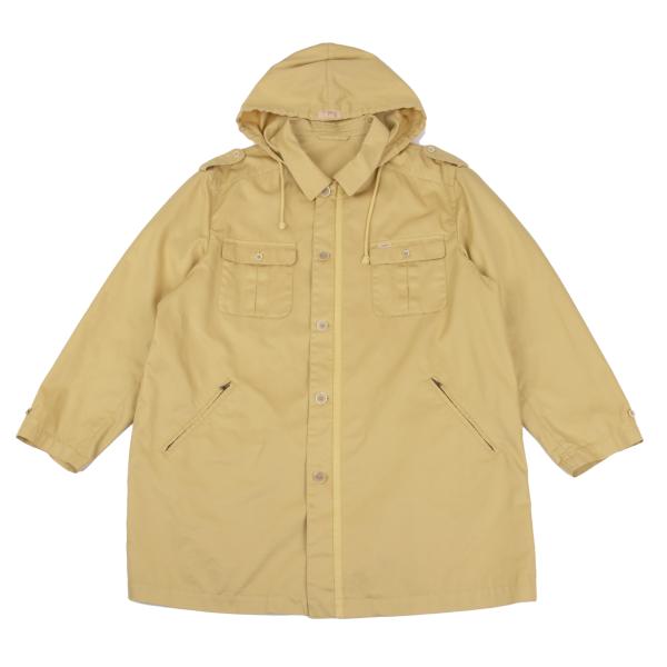 【中古】 パパスPapas コットンポリミリタリージャケット マスタード50L【メンズ】｜PLAYFUL