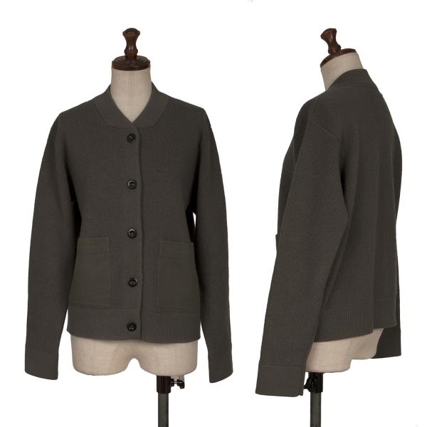 【中古】 マーガレットハウエルMHL ウールニットブルゾン モカ2【レディース】