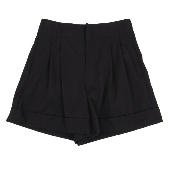 【中古】 コムデ給仕COMME des GARCONS ウールギャバショートパンツ 黒S【レディース】