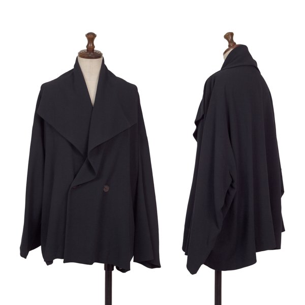 【中古】 ヨーガンレールJURGEN LEHL ウールセーラーカラージャケット 紺M【レディース】