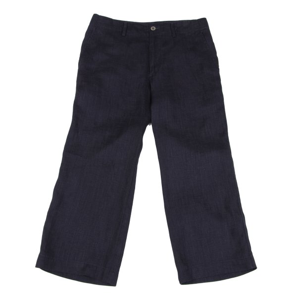 【中古】 トリココムデギャルソンtricot COMME des GARCONS ウォッシュドリネンパンツ 紺S【レディース】｜PLAYFUL