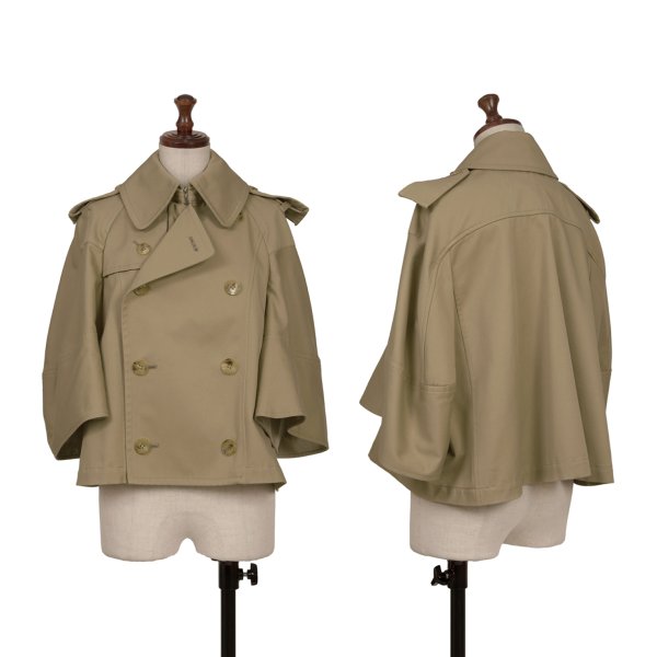 【中古】 ジュンヤワタナベ コムデギャルソンJUNYA WATANABE COMME des GARCONS ショートトレンチコート ベージュS【レディース】|PLAYFUL