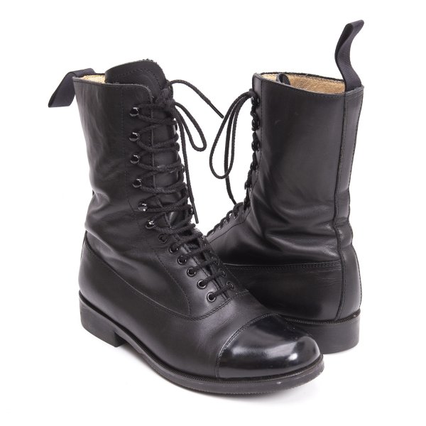 楽天市場】Yohji Yamamoto ヨウジヤマモト レザー レースアップ ブーツ