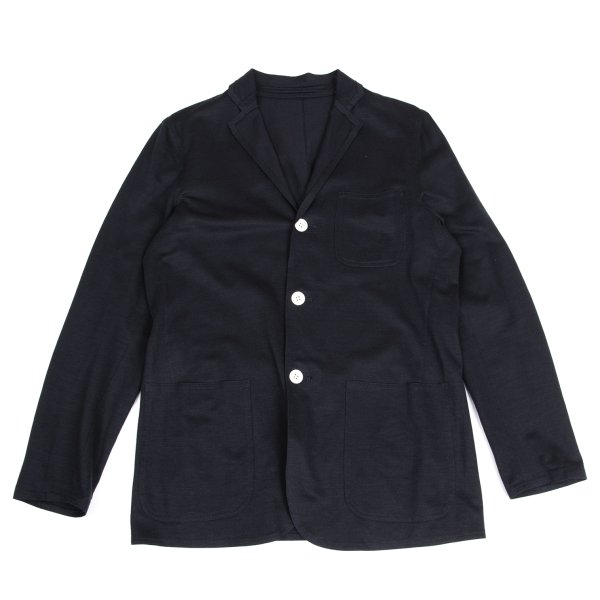 【中古】 パパスプラスPapas+ リネンコットンパッチポケットジャケット 紺M【メンズ】|PLAYFUL