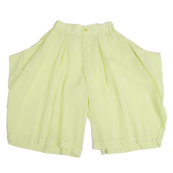【中古】 イッセイミヤケISSEY MIYAKE プリーツサイドボリュームショーツ 黄緑2【レディース】|PLAYFUL