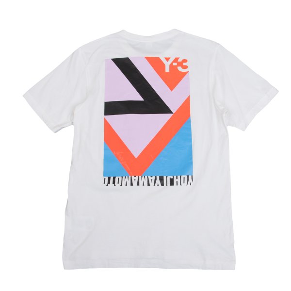 【中古】 ワイスリーY-3 ジオメトリックロゴプリントTシャツ オフ他S【メンズ】