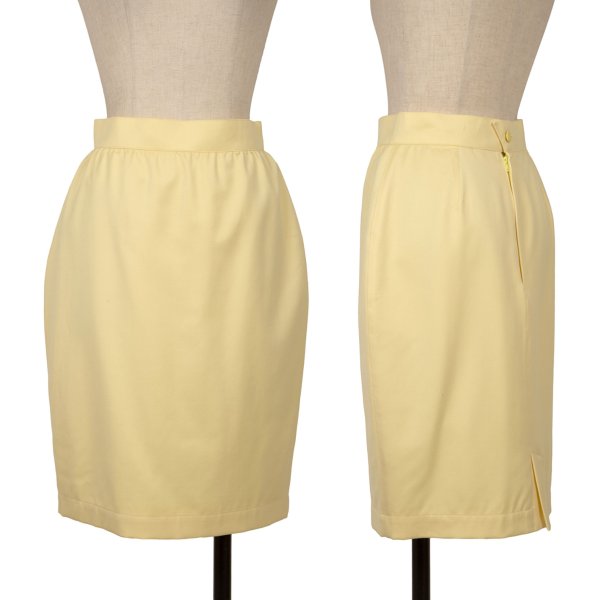 【中古】 ティエリーミュグレーThierry Mugler 羊毛台形スコート 黄味がかった63-90【レディース】