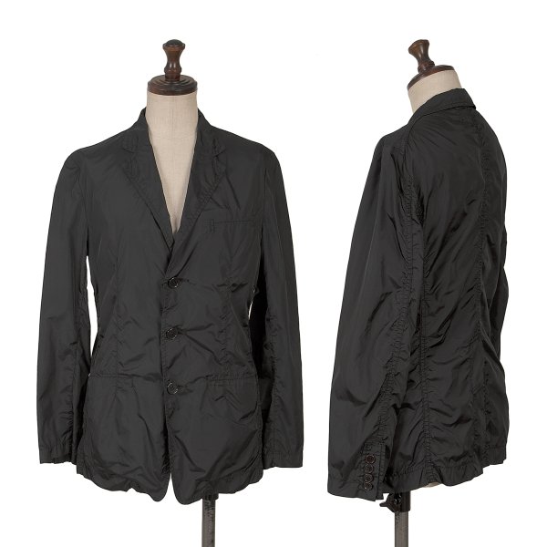 【中古】 トリココムデギャルソンtricot COMME des GARCONS ナイロンテーラードジャケット 黒M【レディース】｜PLAYFUL