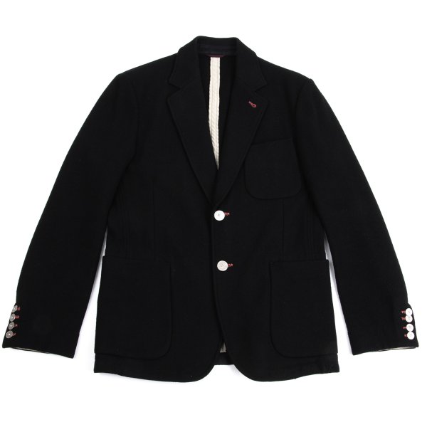 【中古】 極点スミス 英国の首都Paul Smith LONDON ウールコインボタンジャケット 黒XL【メンズ】