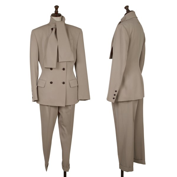 【中古】 ジャンポールゴルチエファムJean Paul GAULTIER FEMME ウールストラップセットアップ ベージュ40【レディース】