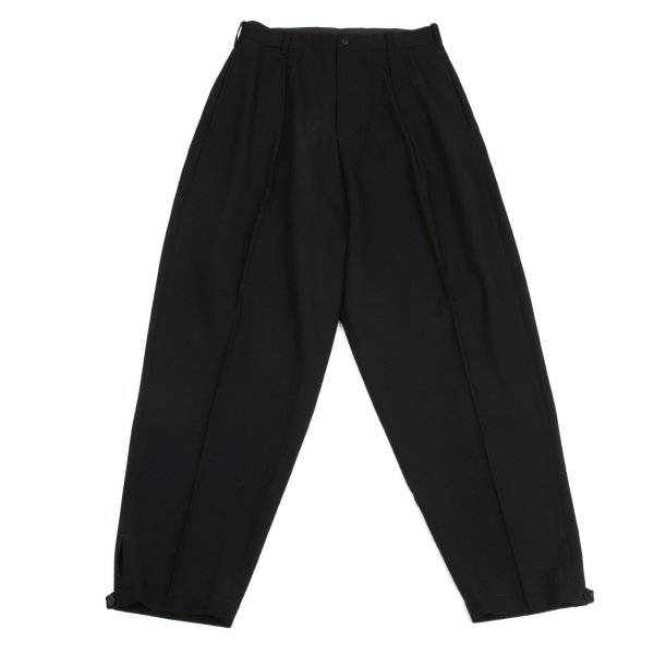 極美品希少80s ヨウジヤマモトプールオム 2タック ウール縮絨 パンツ 丸文 Yohji Yamamoto ヨウジヤマモト POUR HOMME プールオム 丸ロゴ