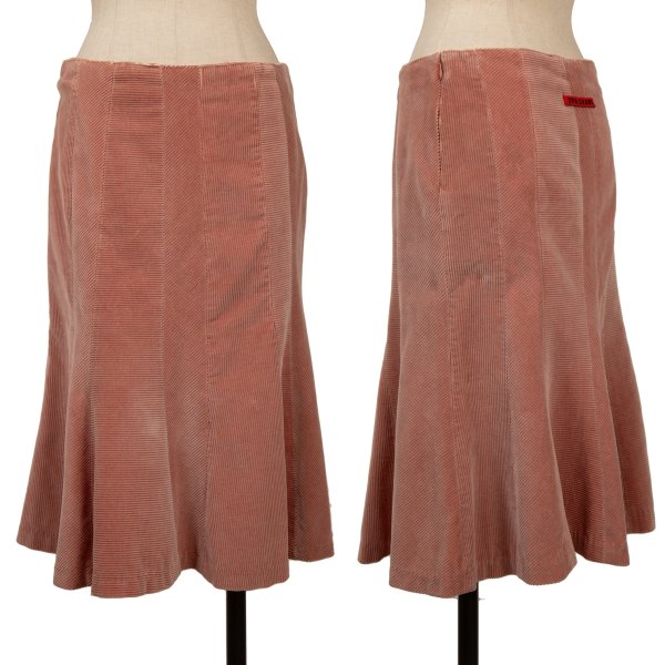 【中古】 ジページェ バイ ジャンポールゴルチエJPG by GAULTIER コットン切替コーデュロイフレアスカート ピンク40【レディース】｜PLAYFUL