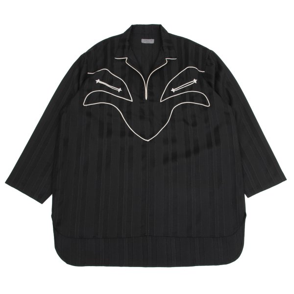 YOHJI YAMAMOTO +NOIR ヨウジヤマモト 総柄 変形シャツ YOHJI YAMAMOTO +NOIR ヨウジヤマモト 総柄 変形シャツ