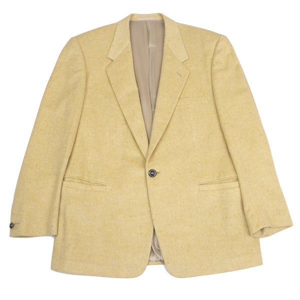 【中古】 ジャンニヴェルサーチGIANNI VERSACE まだら柄織りカシミアジャケット アイボリー54【メンズ】｜PLAYFUL 26,673円