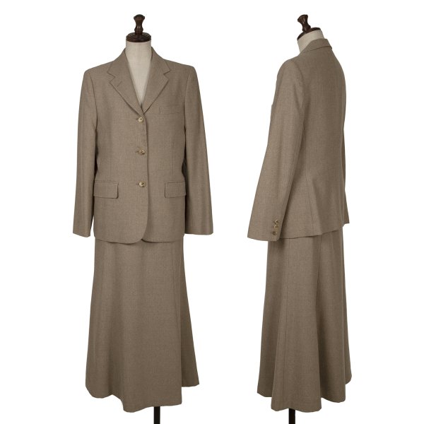 美品 MARGARET HOWELL ウール スーツ セットアップ スカート MARGARET HOWELL スカートスーツセットアップ ウール100% MARGARET