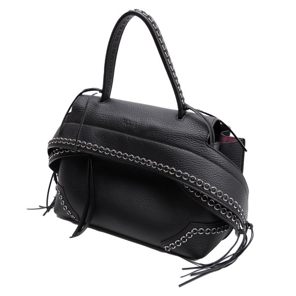 【TOD’Sのレザートート】 Woman ブラウン レザー ショッピング トート バッグ ミニ