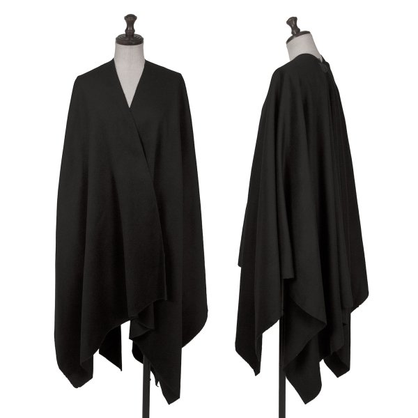 【中古】 エストネーションESTNATION カシミヤ混ウールマント 黒M位【レディース】｜PLAYFUL