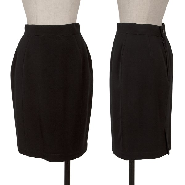 【中古】 ティエリーミュグレーThierry Mugler バックスリットスカート 黒63-90【レディース】 レディースファッション-スカート-ボトムス