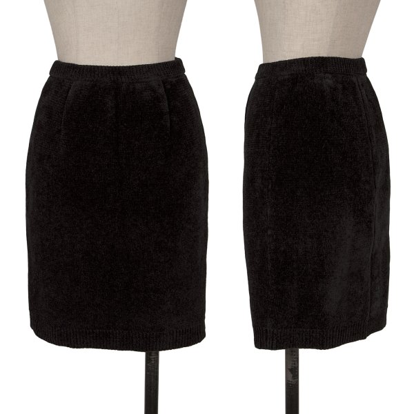 【中古】 ティエリーミュグレーThierry Mugler 台形編み物スコート 黒63-90【レディース】