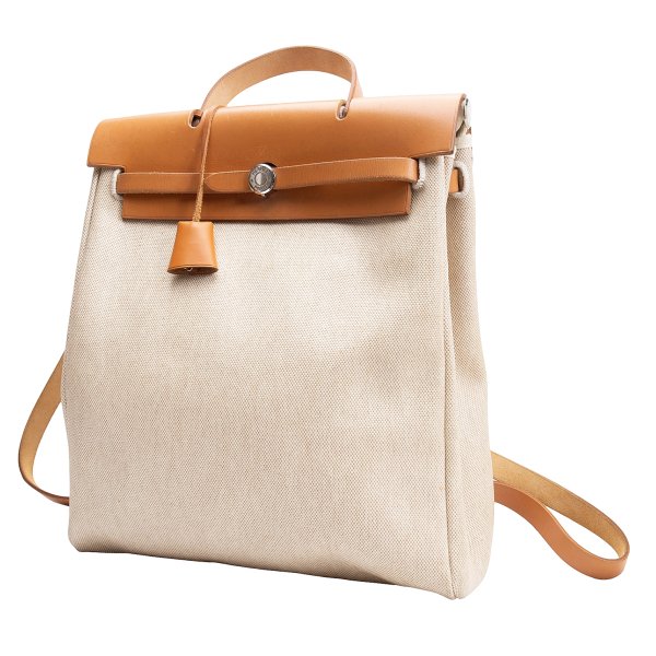 【中古】 エルメスHERMES エールバッグアドPM ベージュ茶【レディース】