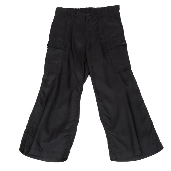【中古】 トリココムデギャルソンtricot COMME des GARCONS キュプラパッカリングワイドカーゴパンツ 黒M【レディース】 パンツ-ボトムス