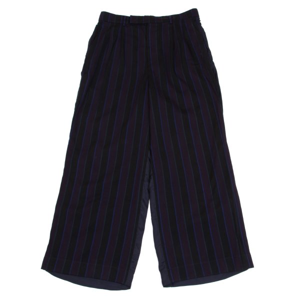 【中古】 トリココムデギャルソンtricot COMME des GARCONS 染め縞模様異原料品うつり変わりズボン下 紺他M【レディース】 レディースファッション-ボトムス-パンツ