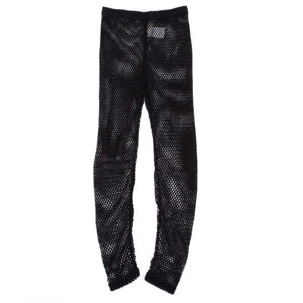 【中古】 コムデ給仕COMME des GARCONS メッシュストレッチレギンスパンツ 黒XS【レディース】