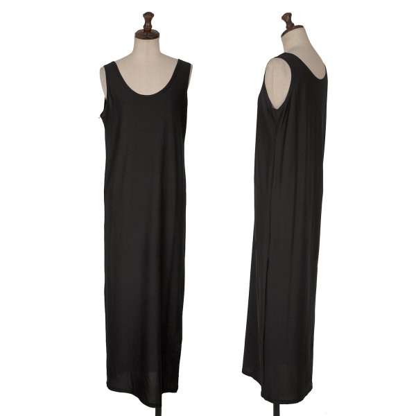 【中古】 ヨウジヤマモト ファムYohji Yamamoto FEMME ナイロンノースリーブワンピース 黒S【レディース】｜PLAYFUL